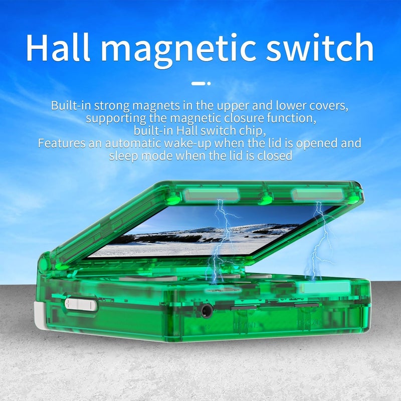 Voacle RG35XXSP Flip Retro Handheld Game Console ,3.5 Inch IPS Screen Linux System Built-in 64G TF Card 5532 Games Support 5G WiFi Bluetooth TV Output(Green-New) - Image 3